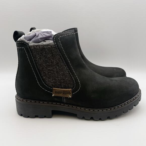 Josef Seibel Womens Marta 03 Ankle Boots US 8.5 EU 39 Black Leather NIB - Picture 3 of 12